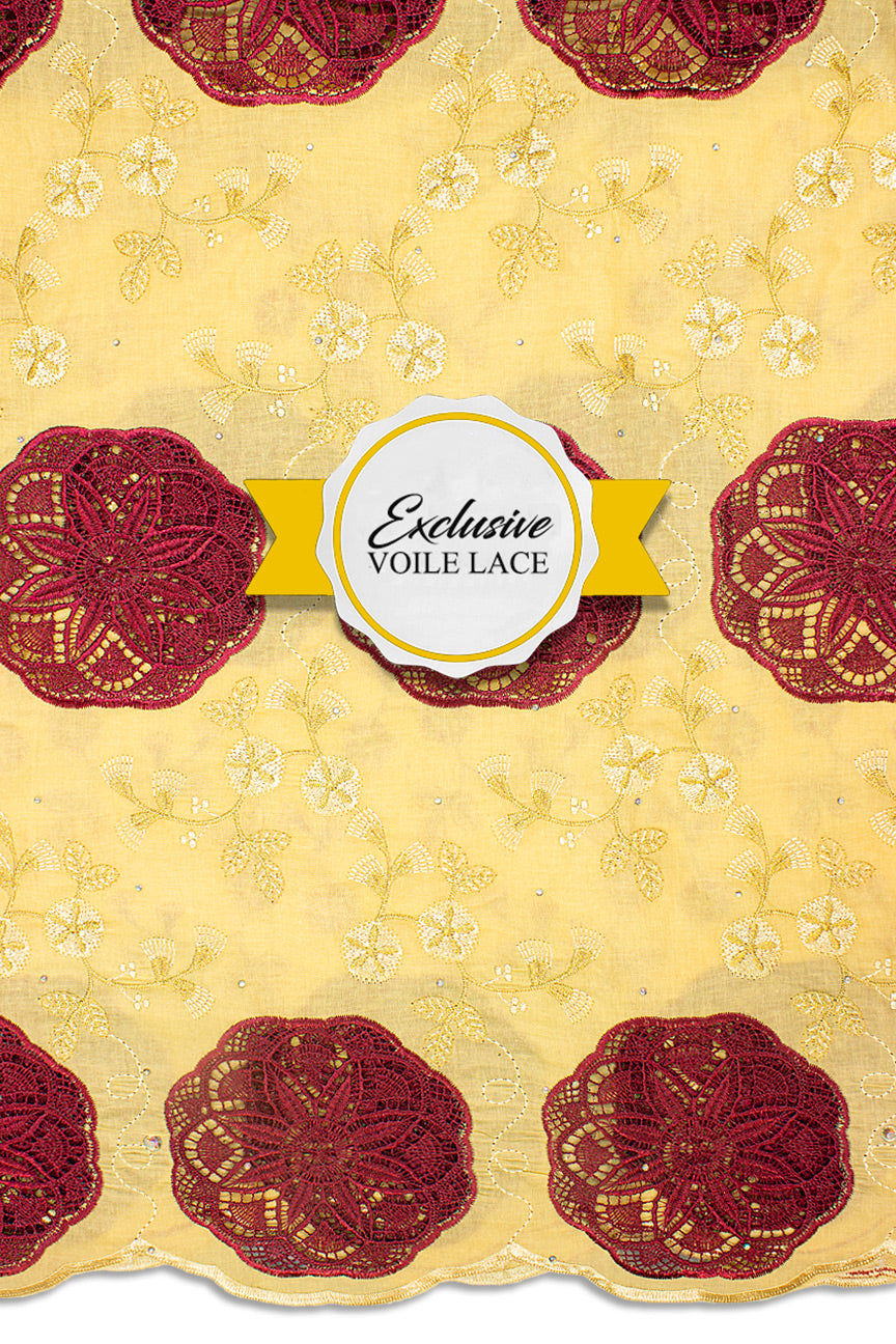 Exclusive Voile Lace  - EXL045 - Champagne & Wine