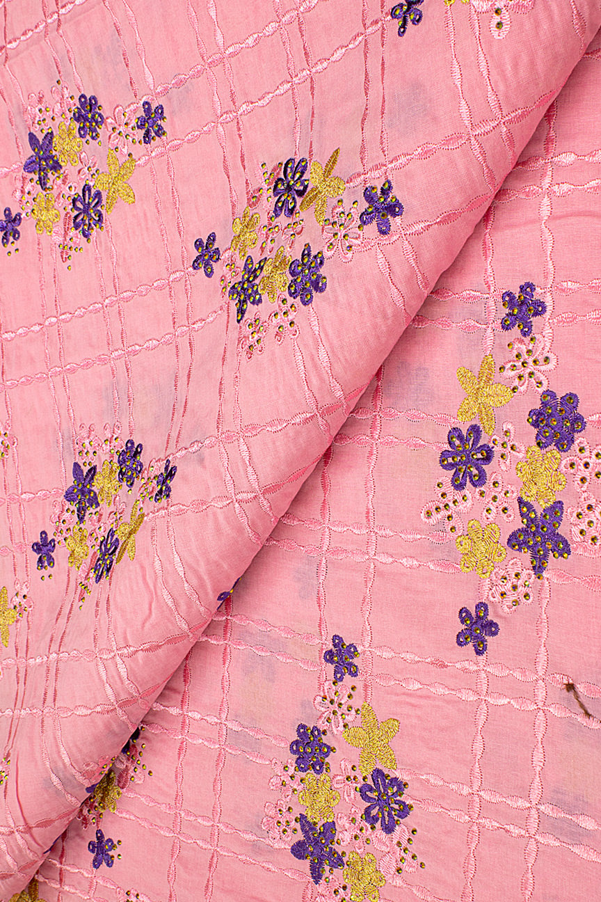 Voile Lace Exclusive in Pink, Purple & Gold - VL565