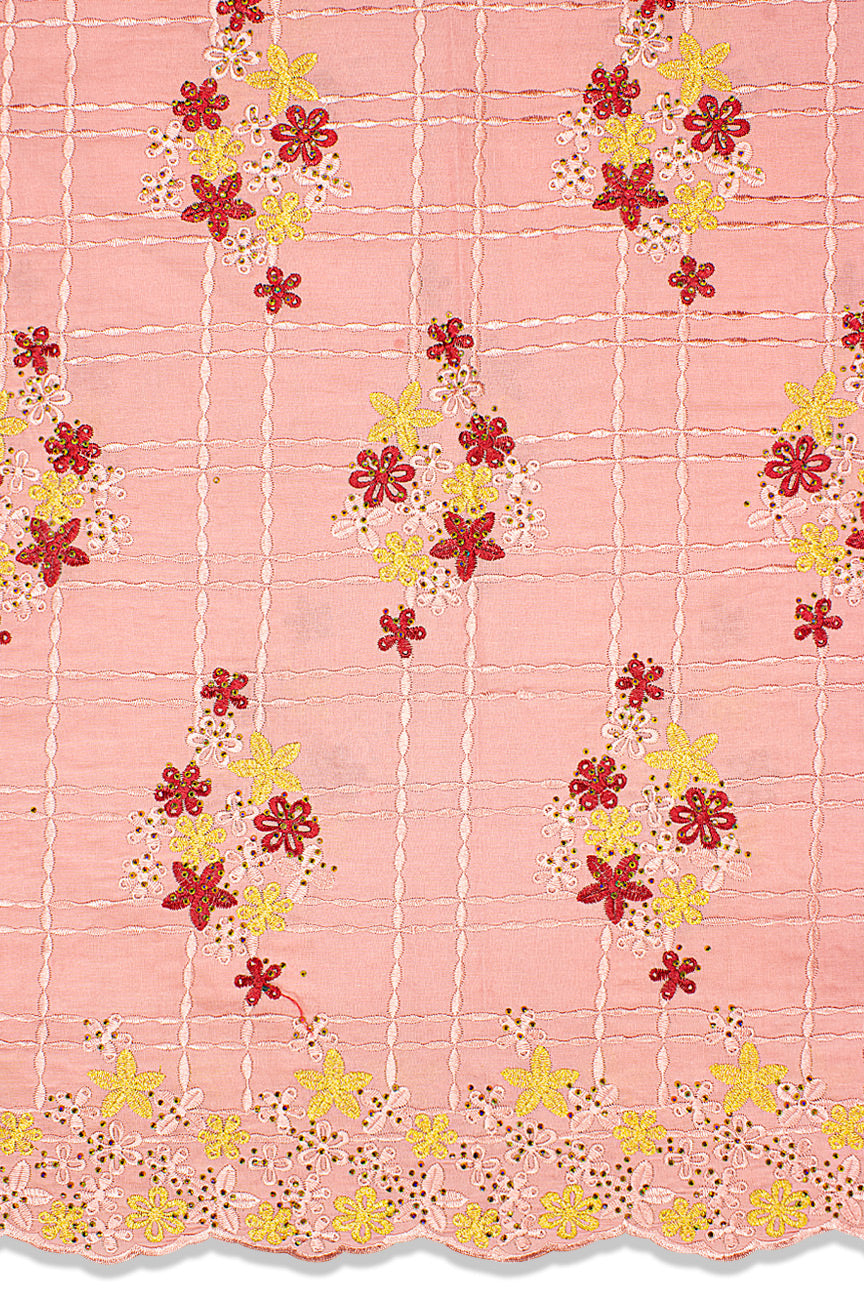 Voile Lace Exclusive in Onion Pink, Maroon & Gold - VL566