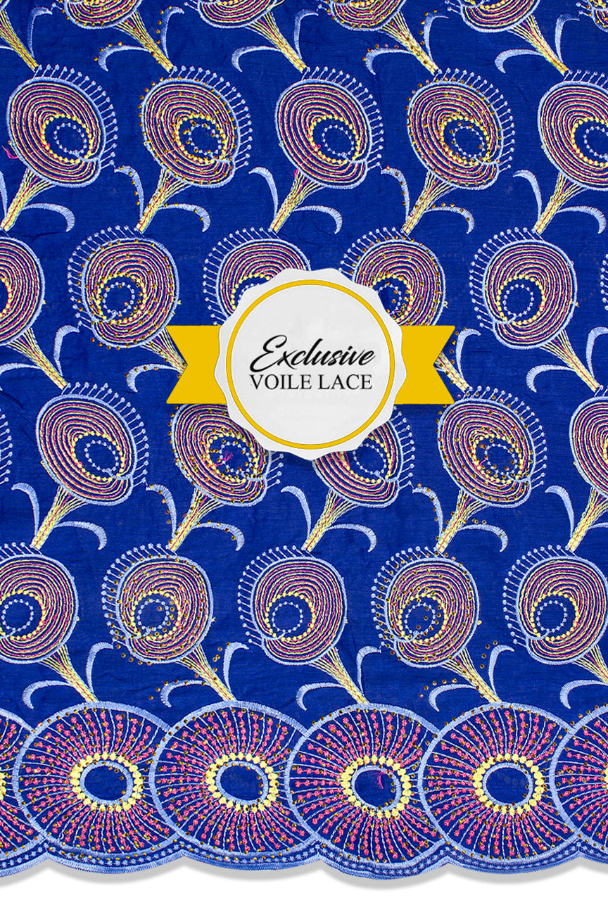 Voile Lace Exclusive in Royal Blue - VL5127
