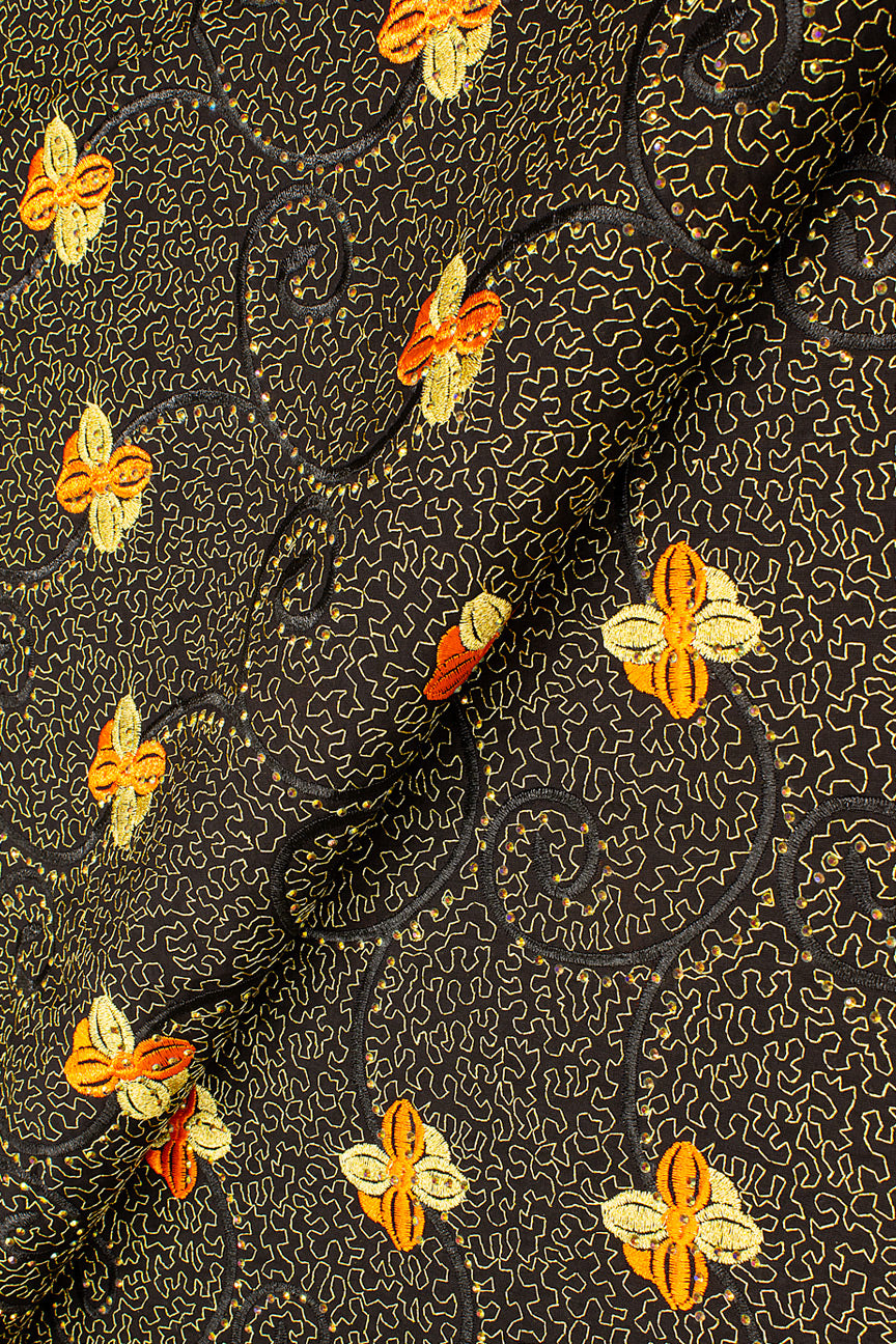 Voile Lace Exclusive in Black, Gold & Orange - VL5141