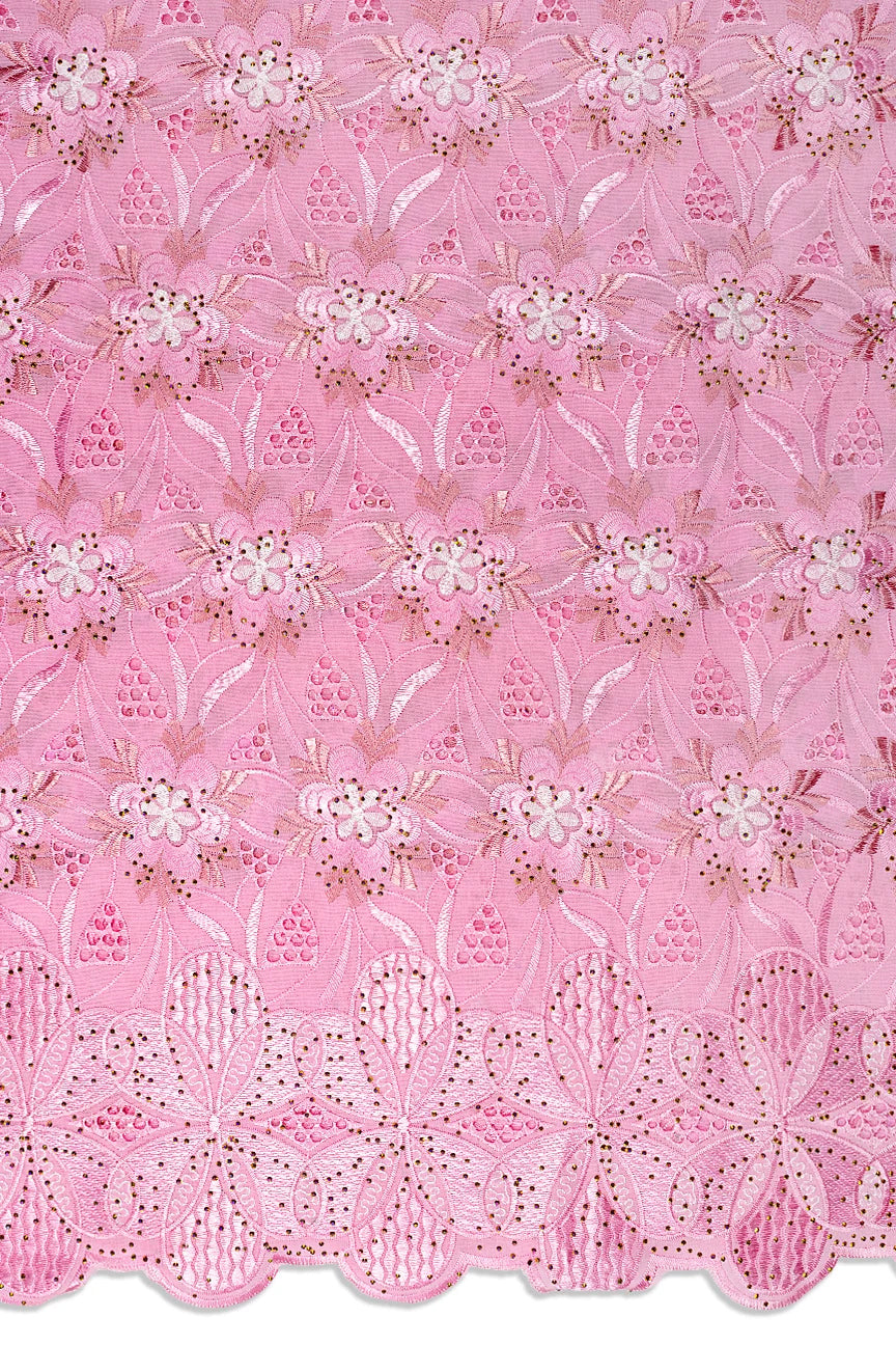 Voile Lace in Pink & Ivory - VL641