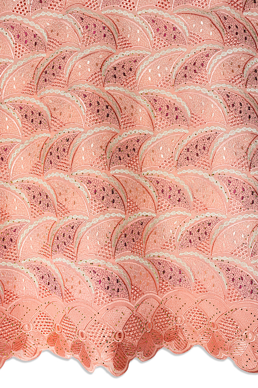 Voile Lace in Peach - VL668