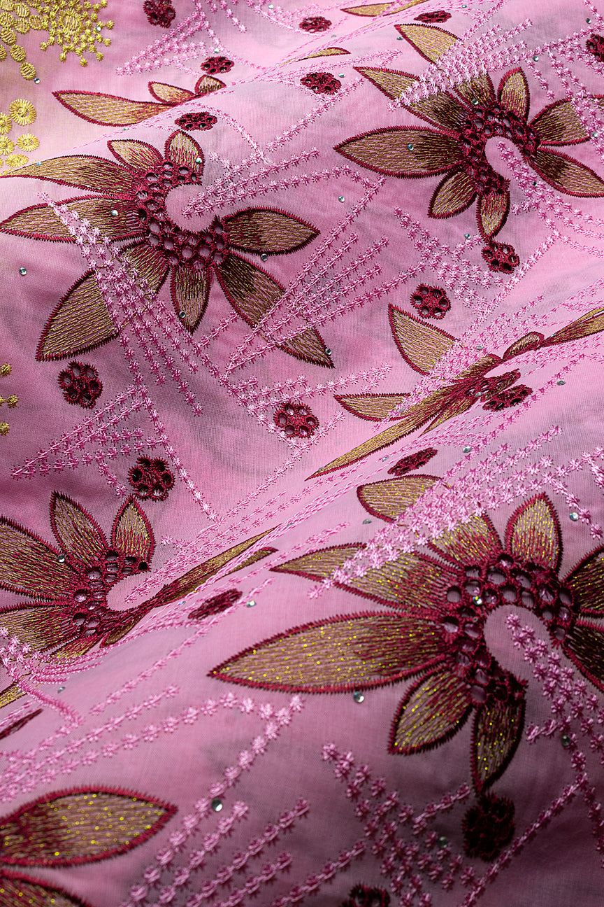 Voile Lace in Pink & Gold - VL718