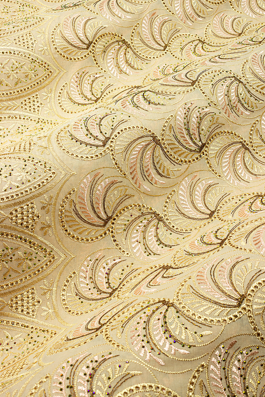 Voile Lace in Beige - VL672