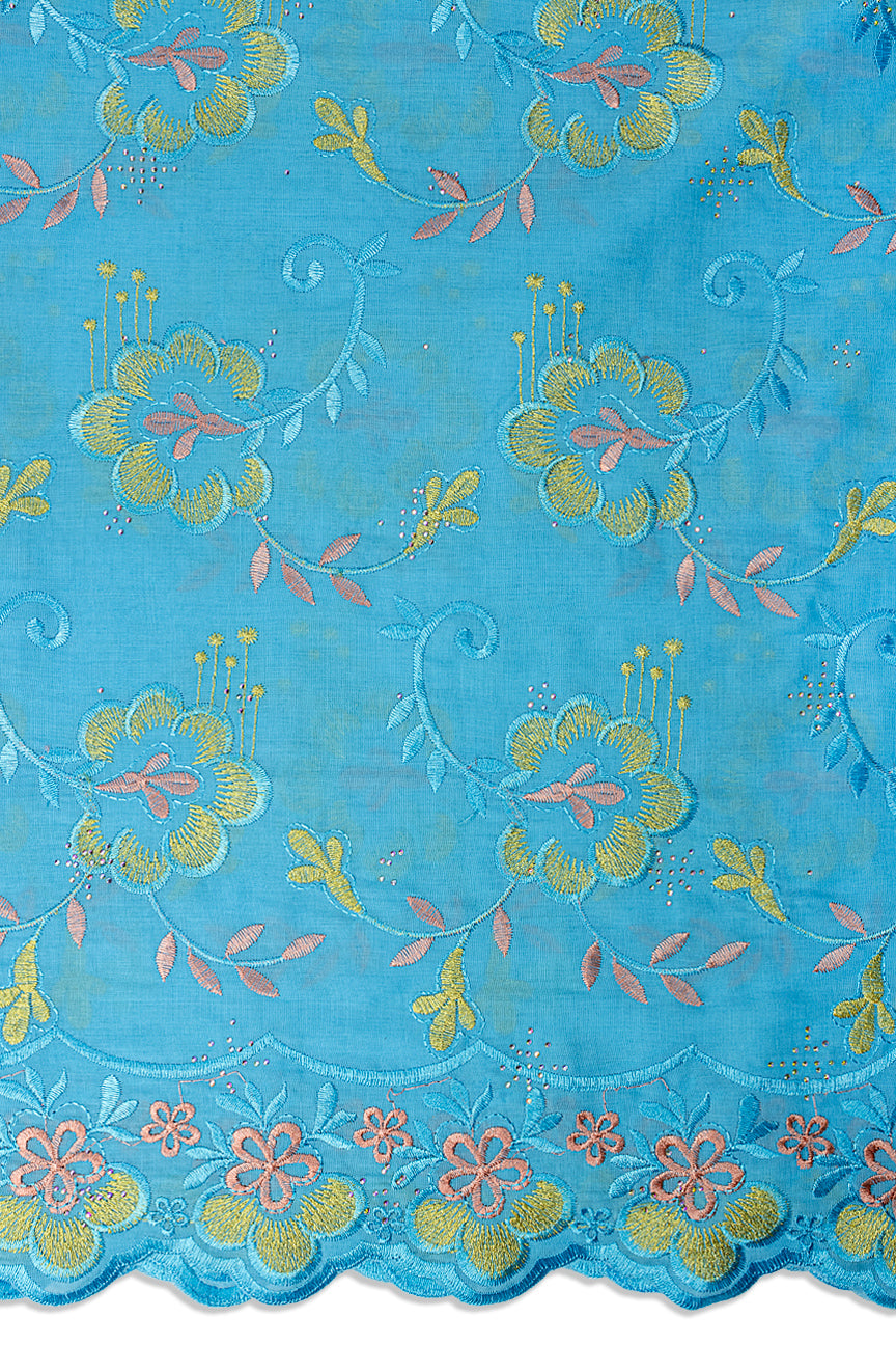 Voile Lace in Aqua Blue- VL703
