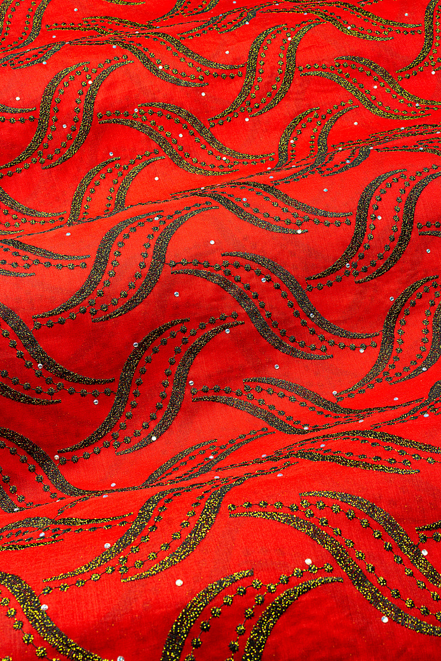 Voile Lace in Royal Red & Gold - VL654