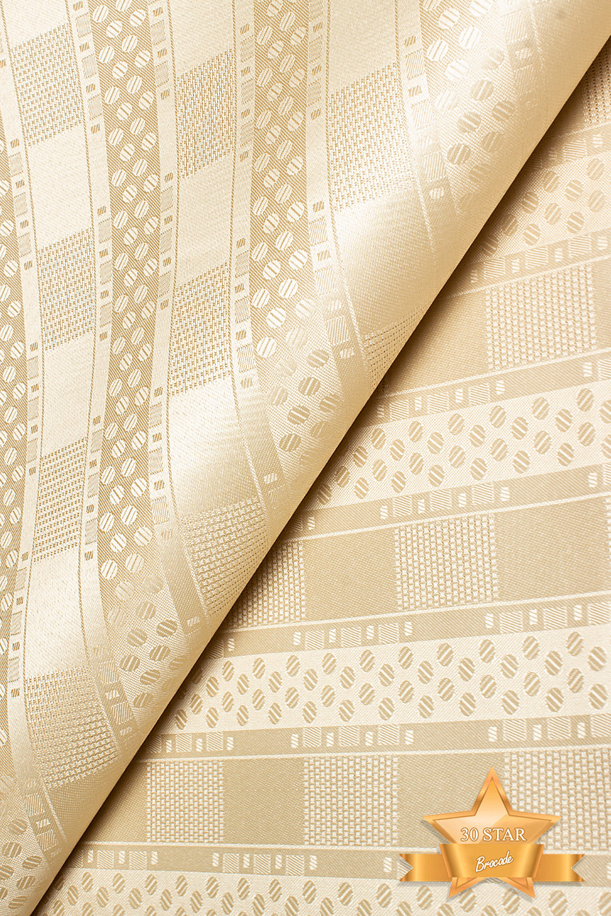 30 Star Brocade in Brown - STB011