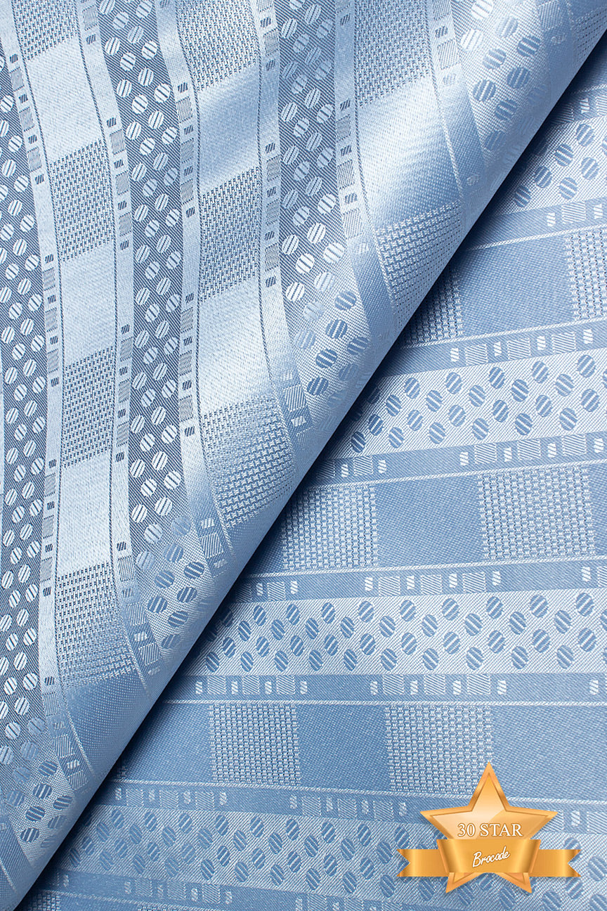 30 Star Brocade in Ash Blue - STB013