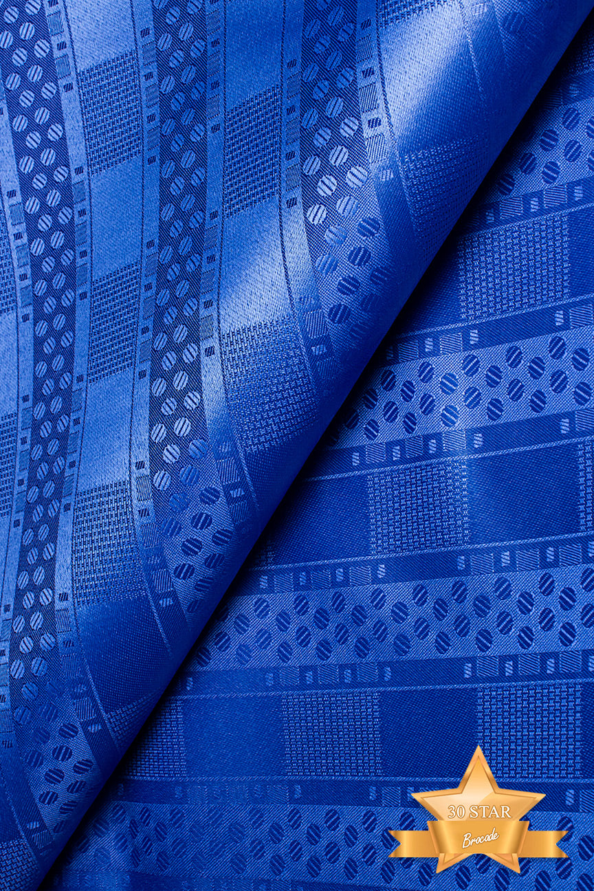 30 Star Brocade in Royal Blue - STB015