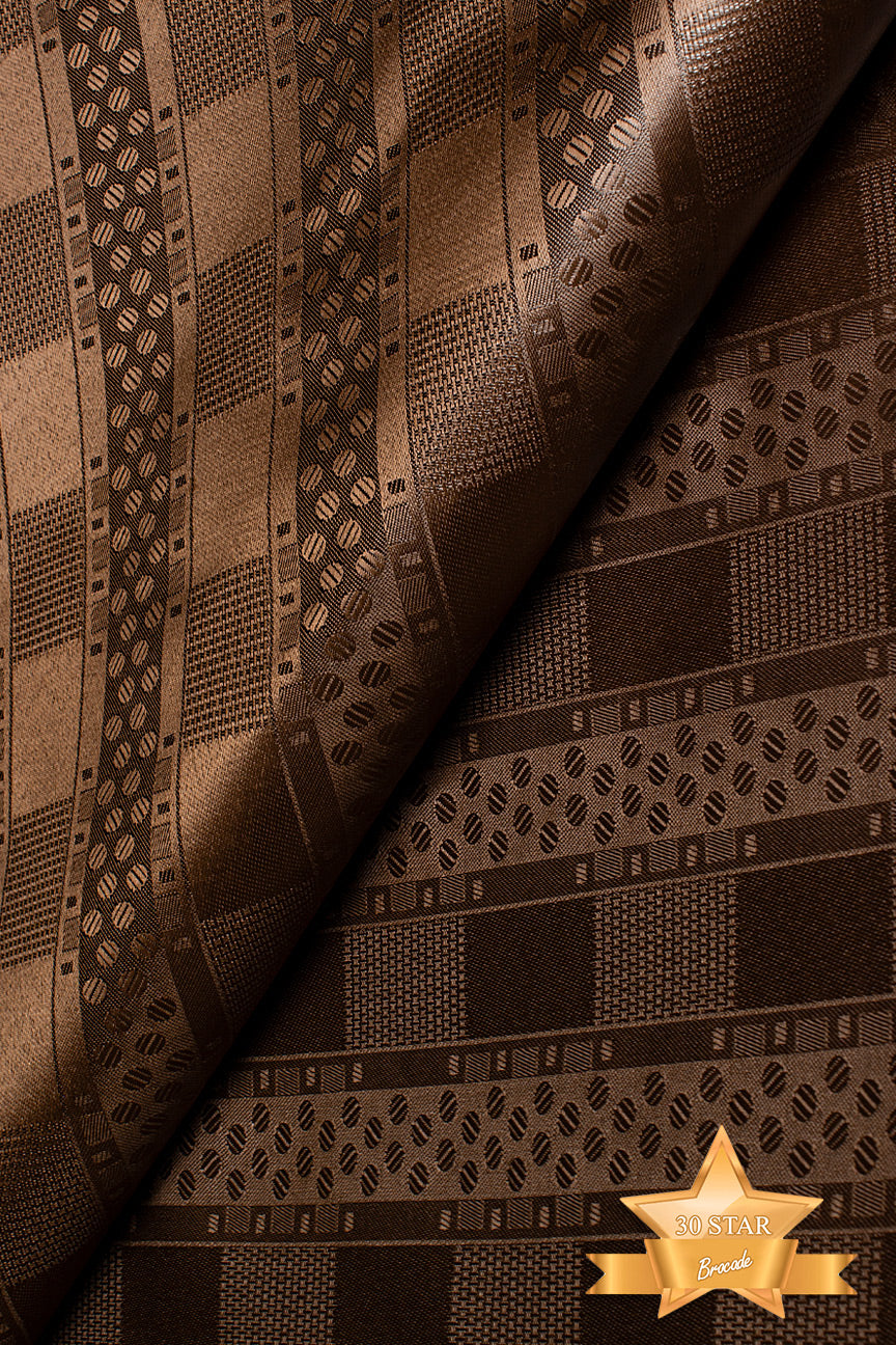 30 Star Brocade in Choco - STB016