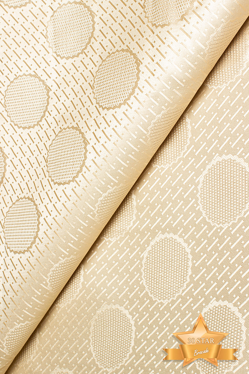 30 Star Brocade in Brown - STB003
