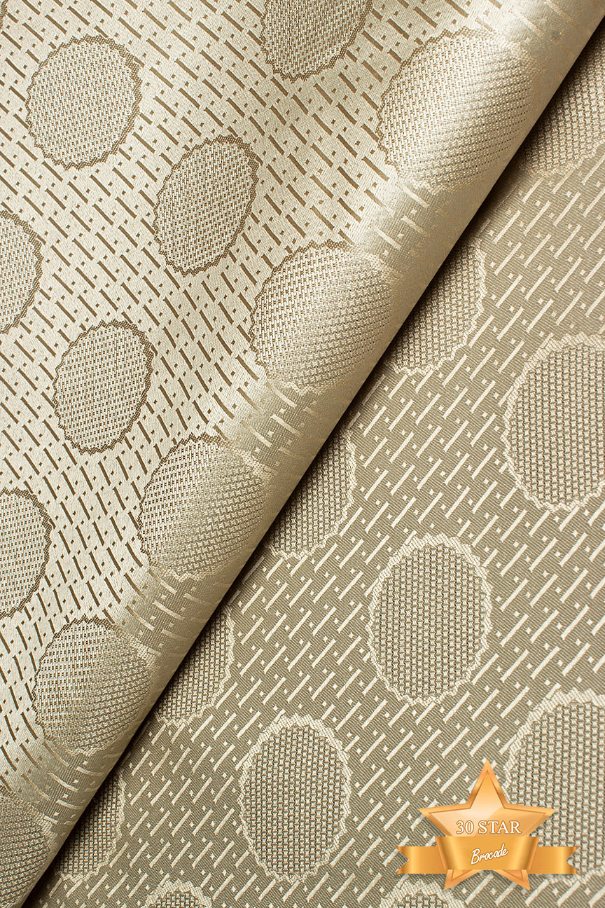 30 Star Brocade in Stone - STB004