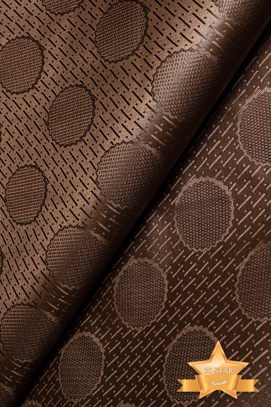 30 Star Brocade in Choco - STB008